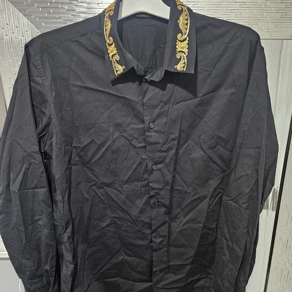 Versace Shirt with decorative collar Size 41 Usa S
